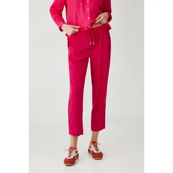 Dámské kalhoty Lněné kalhoty Medicine dámské, růžová barva, střih chinos, medium waist RS25.SPD070 43X, vel. M