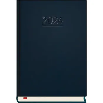 Kalendář Terminarz 2024 B6 dzienny powszechny granatowy