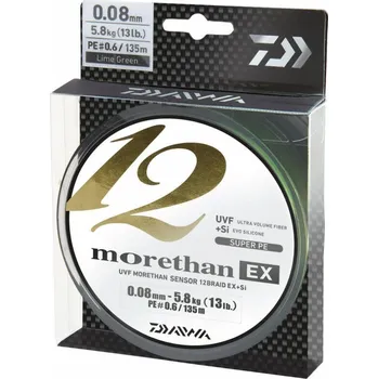 Daiwa Spletená Šňůra Morethan 12 Braid EX+SI 300 m varianta: 0,10 mm 7,3 kg