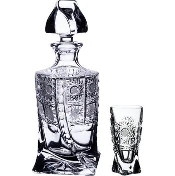 Sklenice ONTE CRYSTAL Quadro likér set se skleničkami 50ml, Klasika Balení: Dárkové balení