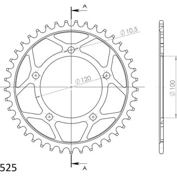 Řetězová sada pro motocykl SUPERSPROX Řetězová rozeta SUPERSPROX RFE-702:41-BLK černý 41 zubů, 525