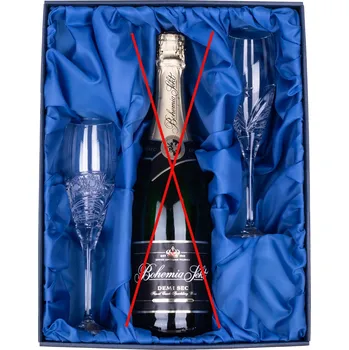 Sklenice ONTE CRYSTAL Sada na sekt se skleničkami 150ml, Kometa Šampus set - počet skleniček: 6 broušených skleniček