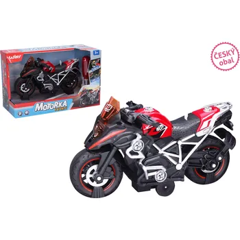 autíčko Wiky Vehicles Motorka šroubovací s efekty červená 20 cm český obal