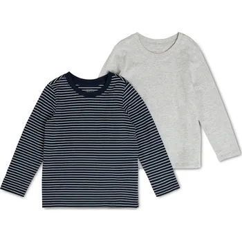 702270 - Tchibo - Dětská trika s dlouhým rukávem - pro ženy - vel. 98/104 - barva: modrá