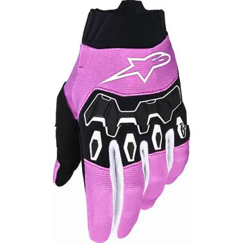 Moto rukavice Dámské motokrosové rukavice Alpinestars Stella Full Bore V2 bílo-fluo růžovo-černé XL