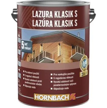 barva a nátěr na dřevo Lazura na dřevo Hornbach Klasik S palisandr 2,5 l