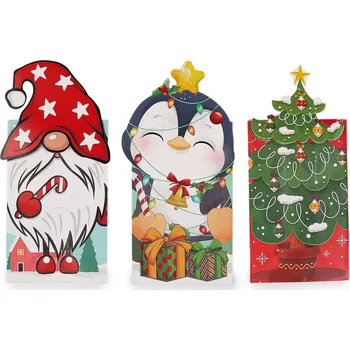 Dárková taška Vánoční / mikulášský dárkový sáček sada 3 ks Varianta: 2 mix, Balení: 1 sada