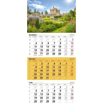 Kalendář Kalendarz 2024 Trójdzielny arystokratyczny ogród