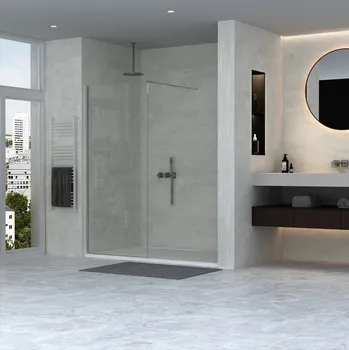 Erga Paris, sprchová zástěna Walk-In 150x200 cm, 8mm čiré sklo, chromový profil, ERG-V02-PARIS-150x200-CL-CR