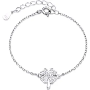 Náušnice NUBIS® Dětský stříbrný náramek čtyřlístek - DN-0116
