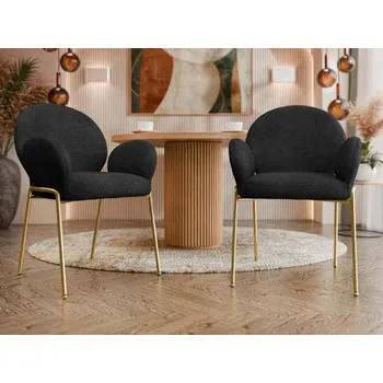 Jídelní židle Set 2 ks jídelních židlí Archie DC-1261/GL, Barva: černá - AR99 MIRJAN 5903211416279