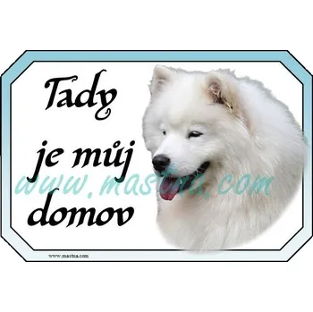 Samojed, cedulka domov - Bez samolepicí vrstvy