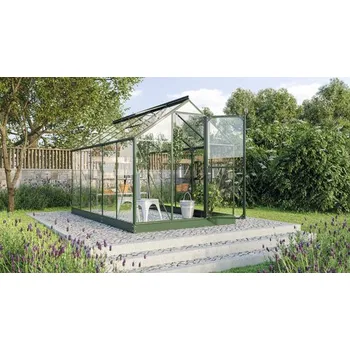 Skleník Skleník Vitavia Triton 6200 skleněný 3 mm 198 x 317 cm zelený vč. základového rámu