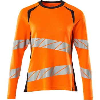 Pánské tričko MASCOT® Triko s dlouhým rukávem Hi-vis oranžová/černo modrá Velikost: XS