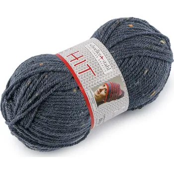 Galanterie Pletací příze Hit s nopky 50 g, barva 3 (248) šedomodrá