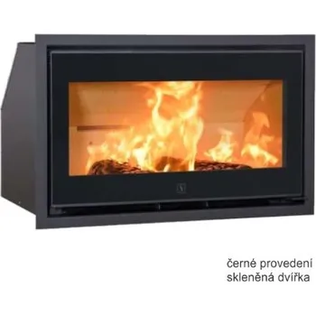 Krbová vložka Scan 1006 černá skleněná dvířka