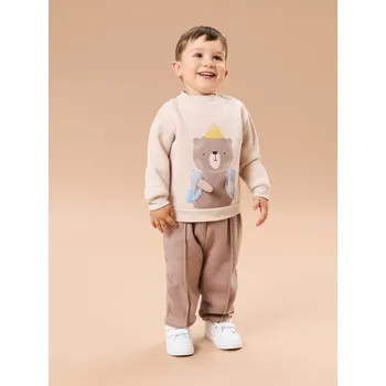 Chlapecké kalhoty Sinsay - Zateplené jogger kalhoty - hnědá - 062FX-74X - 062FX-74X-86