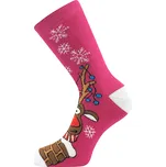Vánoční ponožky Boma - Rudy, růžová Barva: Růžová, Velikost: 35-41