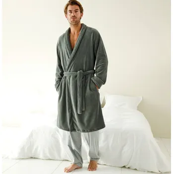 Dámský župan Blancheporte Fleecový župan plyšový na dotek antracitová 97/106 (L)