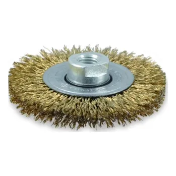 Brusný kartáč Dronco Osborn kartáč drátěný kotoučový, průměr 115 mm, závit M14, pomosazená ocel 0,27 mm 2812-522 051