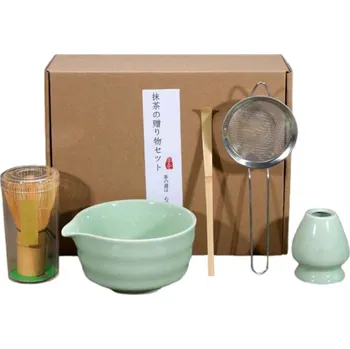Konvice na čaj upečme si sami Japonská souprava Matcha set Barva: mint,