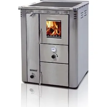 Sporák na tuhá paliva Senko C-20 inox mat s výměníkem Senko C-20 inox mat s výměníkem