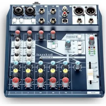 Hi-Fi komponenty Soundcraft Notepad-8FX - Analogový mixážní pult, procesor efektů