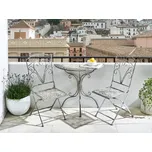 Zahradní bistro sada šedá kovový železný vintage styl venkovní nábytek balkon zahrada Beliani