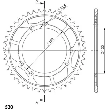 Řetězová sada pro motocykl Řetězová rozeta SUPERSPROX RFE-729:46-BLK černý 46 zubů, 530