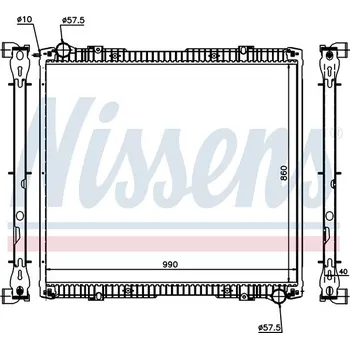 Motor automobilu Chladič vody Scania R (04-) 860x990x40 kompl.