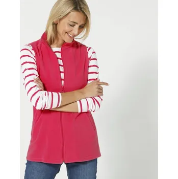 Dámská vesta Blancheporte Fleecová vesta na zip malinová 52