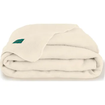 přikrývka Blancheporte Vlněná deka Ourson, francouzská výroba přírodní 220x240 cm