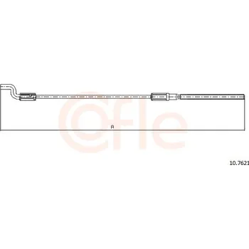 Lanko parkovací brzdy Tazne lanko, parkovaci brzda, 10.7621