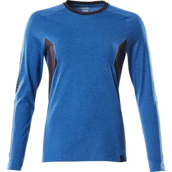 Pánské tričko MASCOT® Triko s dlouhým rukávem Azurově modrá/černomodrá Velikost: 5XL