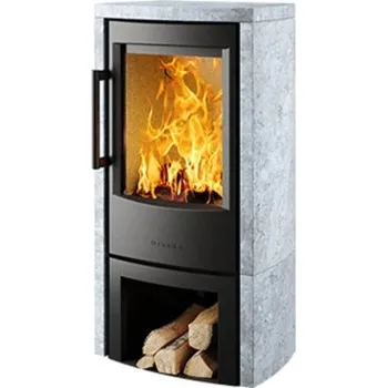 Krbová kamna Hwam Wiking Miro 4 kámen se zásobníkem šedá