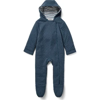 Kojenecký overall 703403 - Tchibo - Prošívaný žerzejový overal pro miminka - pro miminko - vel. 74/80 - barva: modrá