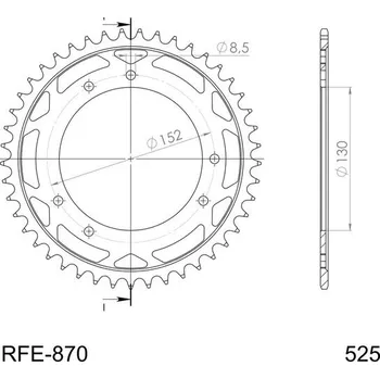 Řetězová sada pro motocykl Řetězová rozeta SUPERSPROX RFE-870:41-BLK černý 41 zubů, 525