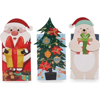 Dárková taška Vánoční / mikulášský dárkový sáček sada 3 ks, barva 1 mix