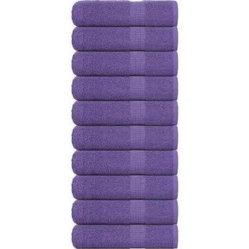 vidaXL Sprchové ručníky 10 ks 70x140 cm 360 g/m² 100% bavlna [137003] Barva: Fialová