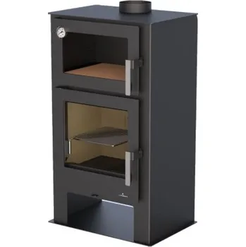 Krbová kamna Bronpi Gijón-H s troubou Černý