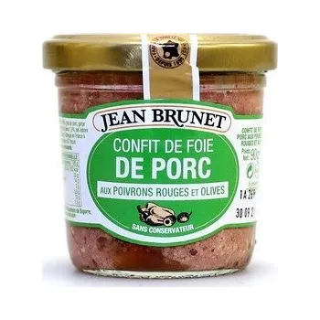 paštika a pomazánka Jean Brunet Confit z vepřových jater s paprikou a olivami, 90g