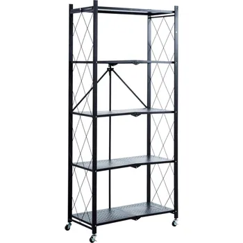 Šatní skříň Kovový regál R4-FX 5P černý R45P-FX