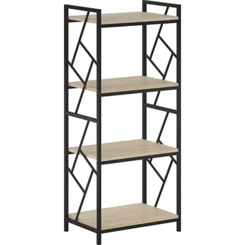 Šatní skříň Regál R2-FX 4P dub sonoma/černý rám R24P-FX