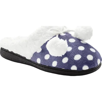 Dámské pantofle Blancheporte Fleecové pantofle s puntíky nám.modrá 37