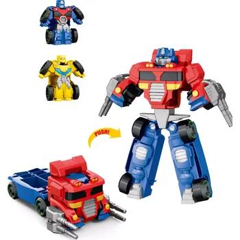 Dřevěná hračka Wiky Vehicles Autoroboti set 44x13x46,5 cm