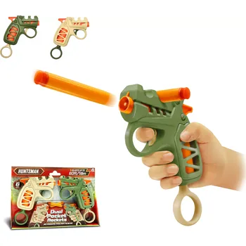 Dětská zbraň Kapesní natahovací pistole HUNTSMAN, 13 cm, set 2 ks