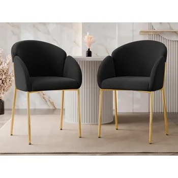 Jídelní židle Set 2 ks jídelních židlí Archie DC-1257/GL, Barva: 77-černá MIRJAN 5903211416231