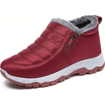 Pánská zimní obuv Zimní zateplené boty s protiskluzovou podrážkou Barva: Červená, Velikost: 36