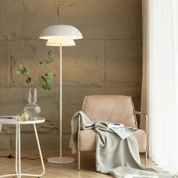 Lampička Stojací lampa Lucande Kellina, 151 cm, bílá, kov, E27 - Základna - Ø 30 cm, výška 0,72 cm; délka kabelu 232 cm; výška stínidla 20,7 cm 1 x 60 W - Doprava zdarma