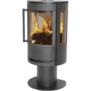 Krbová kamna Hwam Wiking Luma 1 na podstavci šedá